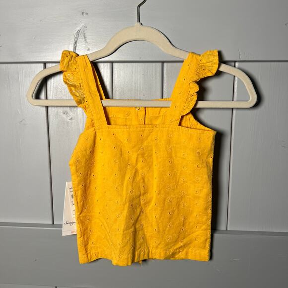 Sovereign Code Girl's Eyelet Yellow Tank Top Size 4 NEW - Picture 3 of 5